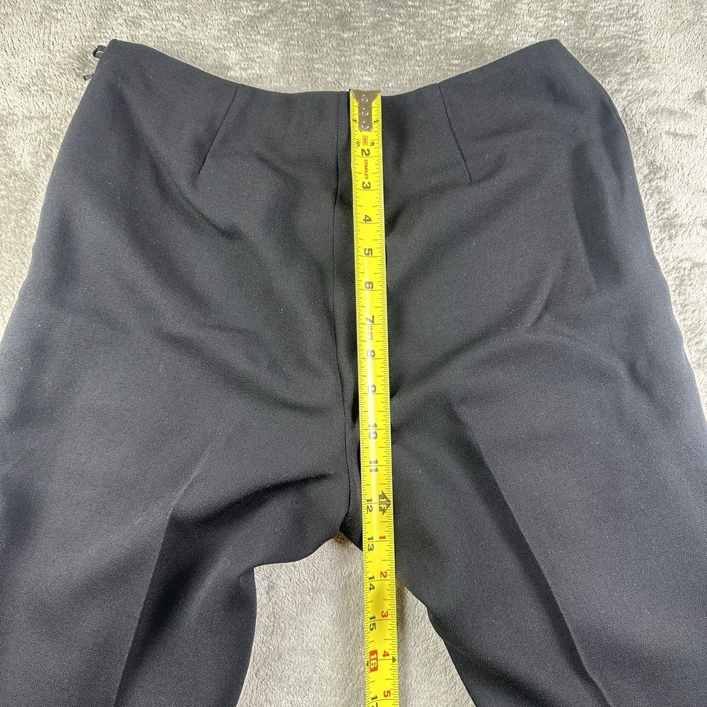 VTG 90s Carlisle 100% Wool Pants Women's 6 Black‎ Lined Side Zip Career Preppy - Picture 8 of 14